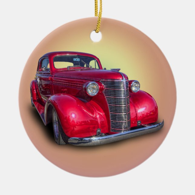 ORNEMENT ROND EN CÉRAMIQUE CHEVROLET 1938 (Devant)