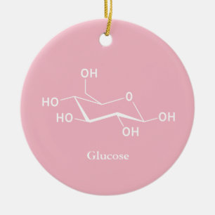 Ornement Rond En Céramique Chimie des sucres de glucose Science Cool