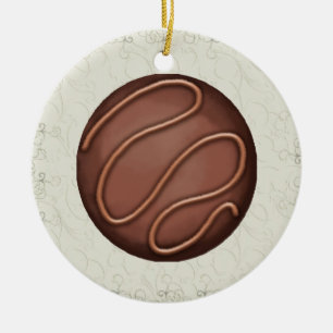 Ornement Rond En Céramique Chocolat bonbon amour - SRF