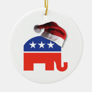 Ornement Rond En Céramique Christmas Conservative