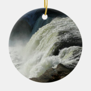 Ornement Rond En Céramique Chutes d'Ohiopyle en Pennsylvanie