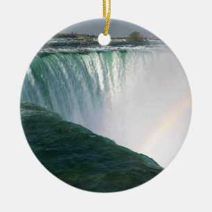 Ornement Rond En Céramique Chutes du Niagara de spectre de nature de cascade