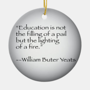 Ornement Rond En Céramique Citation de William Butler Yeats