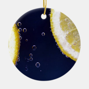 Ornement Rond En Céramique Citron