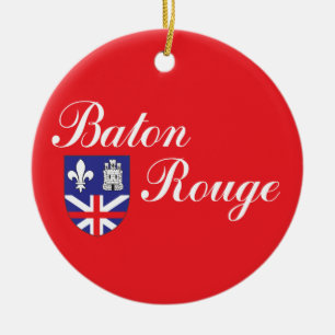 Ornement Rond En Céramique City of Baton Rouge flag