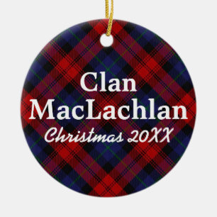 Ornement Rond En Céramique Clan MacLachlan Tartan écossais