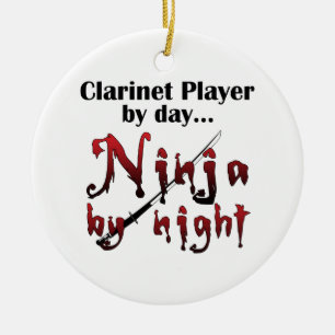 Ornement Rond En Céramique Clarinet Ninja