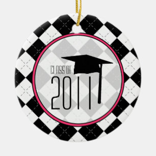 Ornement Rond En Céramique Classe d'obtention du diplôme du Jacquard 2011