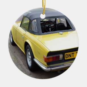 Ornement Rond En Céramique Classic TR6 Triumph Sportscar