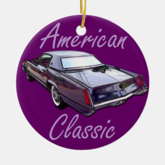 Ornement Rond En Céramique Classique américain 1967 Cadillac Eldorado