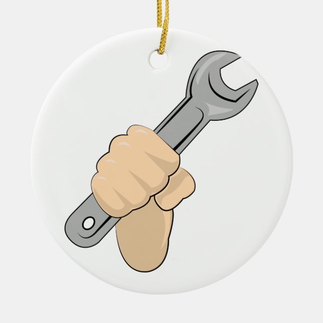 Ornement Rond En Céramique Clé (Devant)