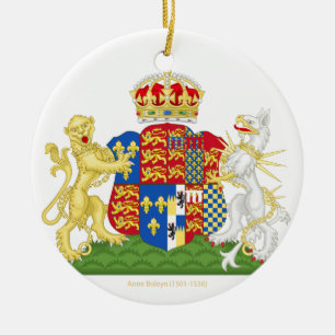 Ornement Rond En Céramique Coat of Arms Anne Boleyn