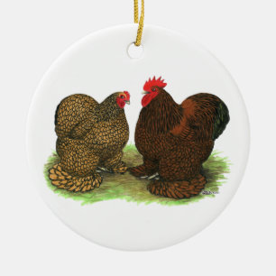 Ornement Rond En Céramique Cochins_Or_Lace_2