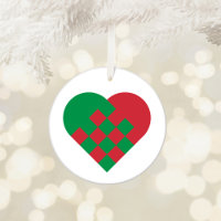 Coeur danois rouge et vert