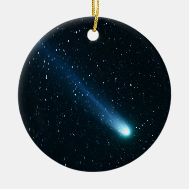 Ornement Rond En Céramique Comète dans le ciel nocturne (Devant)