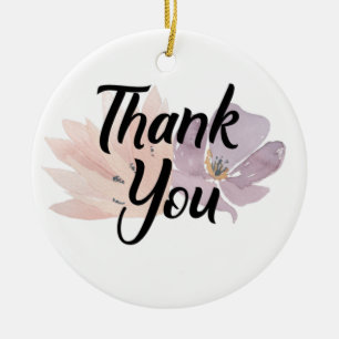 Ornement Rond En Céramique Conception florale de Merci