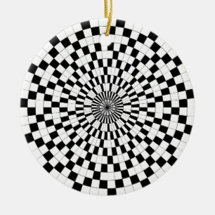 Ornement Rond En Céramique Contre-spirales par Kenneth Yoncich