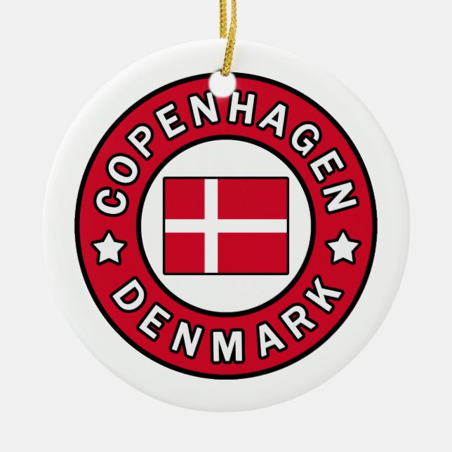 Ornement Rond En Céramique Copenhague Danemark (Devant)