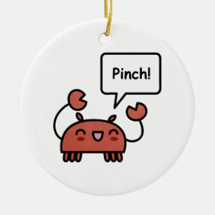 Ornement Rond En Céramique Crabe de Pinchy
