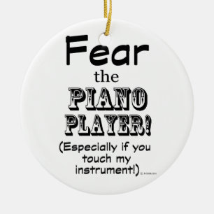 Ornement Rond En Céramique Craignez le Piano Player