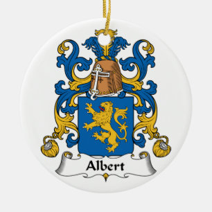 Ornement Rond En Céramique Crête de famille d'Albert