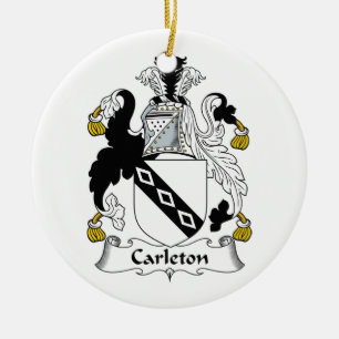 Ornement Rond En Céramique Crête de famille de Carleton