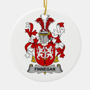Ornement Rond En Céramique Crête de famille de Finnegan