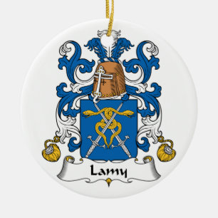 Ornement Rond En Céramique Crête de famille de Lamy