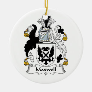 Ornement Rond En Céramique Crête de famille de Maxwell