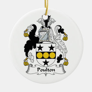 Ornement Rond En Céramique Crête de famille de Poulton