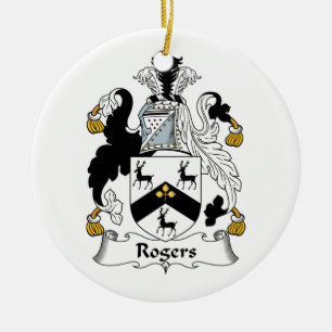 Ornement Rond En Céramique Crête de famille de Rogers
