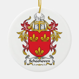 Ornement Rond En Céramique Crête de famille de Schoonhoven