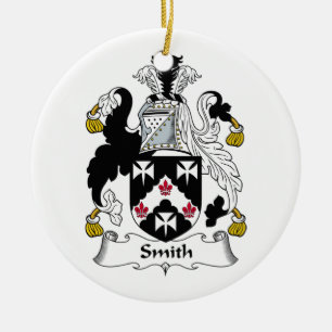 Ornement Rond En Céramique Crête de famille de Smith