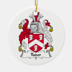 Ornement Rond En Céramique Crête de famille de Tudor