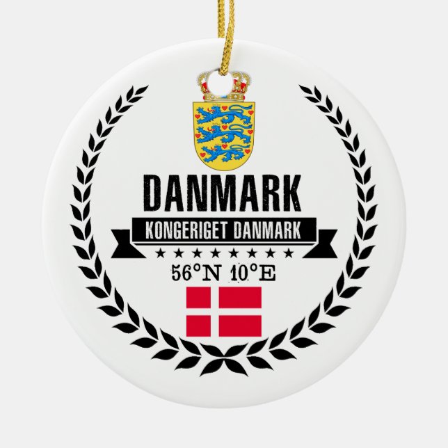 Ornement Rond En Céramique Danemark (Devant)