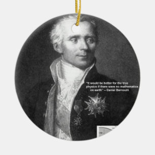 Ornement Rond En Céramique Daniel Bernoulli Véritable Physique Citation Cadea
