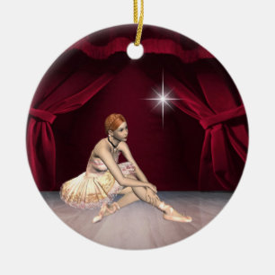 Ornement Rond En Céramique Danse Ballerina