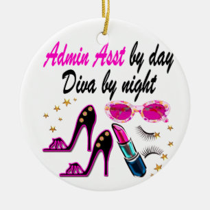 ORNEMENT ROND EN CÉRAMIQUE DAZZLING ADMIN ASST DIVA