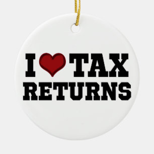 Ornement Rond En Céramique Déclaration de taxe de coeur