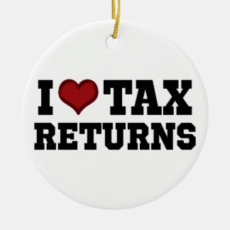 Ornement Rond En Céramique Déclaration de taxe de coeur