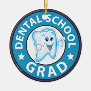 Ornement Rond En Céramique Diplôme de l'école dentaire