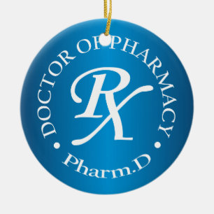 Ornement Rond En Céramique Docteur de pharmacie