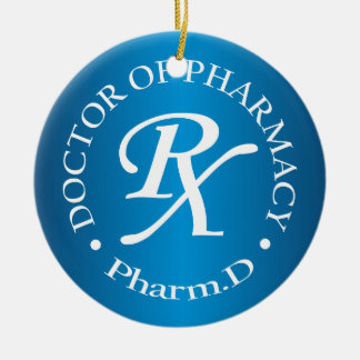 Ornement Rond En Céramique Docteur en pharmacie