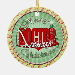 ORNEMENT ROND EN CÉRAMIQUE DOCTEUR UROLOGY UROLOGIST DE NOËL