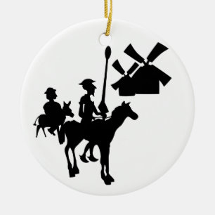 Ornement Rond En Céramique Don don Quichotte