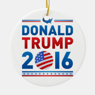 Ornement Rond En Céramique DONALD TRUMP Élection présidentielle 2016