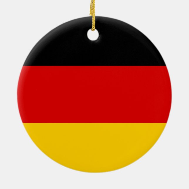 Ornement Rond En Céramique Drapeau allemand (Dos)