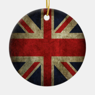 Ornement Rond En Céramique Drapeau britannique BRITANNIQUE d'Union Jack de