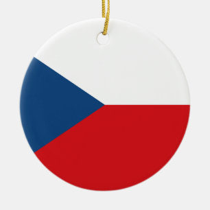 Ornement Rond En Céramique Drapeau de la République tchèque - Česká vlajk