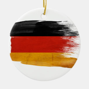 Ornement Rond En Céramique Drapeau de l'Allemagne